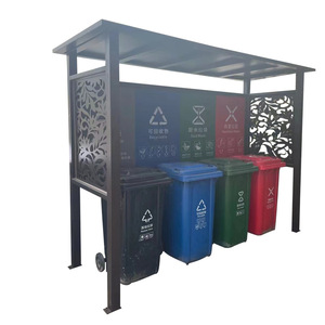 Pavillon de tri des déchets extérieur en acier inoxydable, alliage d'aluminium, étanche, pour usage en jardin - Product Image 3