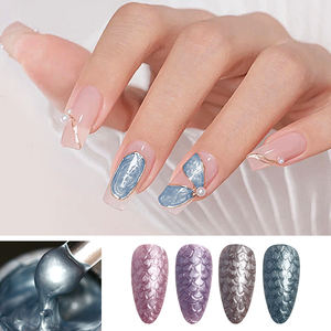 Vernis gel UV semi-permanent Soak Off UV coloré aurora perle vernis gel shell nail - Product Image 2
