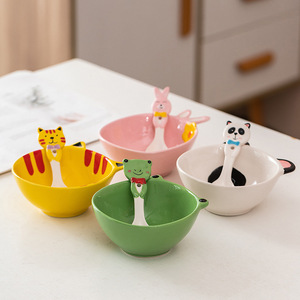 وعاء تقديم من السيراميك ثلاثي الأبعاد وملون على شكل فاكهة، وعاء نودلز من السيراميك للأطفال، وعاء فاخر للحلوى والبسكويت والشوربة والسلطة والفاكهة من السيراميك - Product Image 2