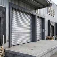 Portes de garage à enroulement en acier modernes en gros, ouverture automatique, caractéristiques de prévention des incendies et imperméabilisation