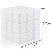 Beckon Grosir Kubus Puzzle Plastik Ramah Lingkungan 3.5/5.7cm Putih Polos Kustom Hadiah Selamat Datang untuk Pameran Dagang