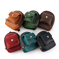 Dompet Kulit Asli Crazy Horse, Dompet Koin Retro, Kantong Uang Receh Retro, Dompet Koin Desain Retro, Dompet Mini Ransel