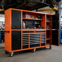 Armoire de rangement industrielle robuste en acier à 21 tiroirs, étanche et durable, idéale pour l'équipement hôtelier