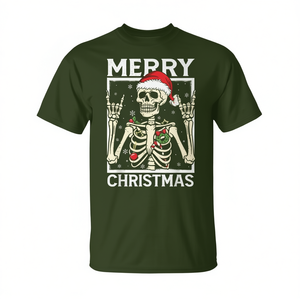 Camiseta con diseño navideño de calavera y esqueleto, unisex, talla para adultos - Product Image 2