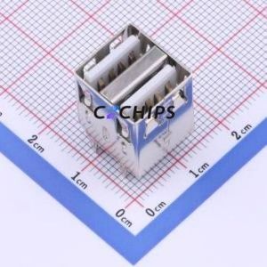 KH-2AF180ZJ-17 USB Connector Through hole Component (THT) Connector Type-A Female Through Hole 4Px2 - Product Image 1