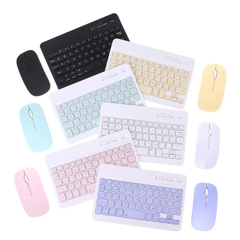 Mini Wireless Bluetooth Tastatur und Maus Combos Akku für iPad Phone Tablet Tastatur für Android ios Windows