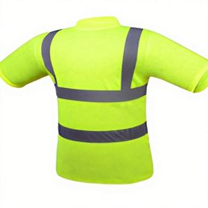 Fluorescent Breathable Fabric Construction Warehouse Industrial Custom Reflective Safety T-Shirt - Product Image 3