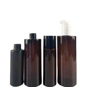 Vente chaude Vide Shampooing emballage Noir En Plastique Recyclé PE Lotion Pompe Shampooing Bouteille Cosmétique Lotion Bouteille