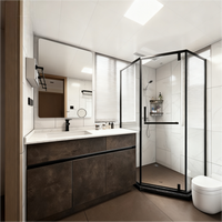 Armoire à pharmacie intelligente à LED pour salle de bain |   Enceinte Bluetooth et miroir anti-buée mural pour salle de bain