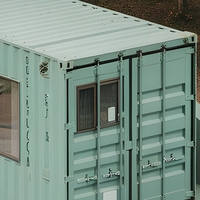 Maison conteneur modulaire pliable de 20 pieds, préfabriquée en kit, pour usage résidentiel, hôtelier ou bureautique