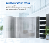 Écran LED transparent flexible P4*4 pour intérieur, haute luminosité, pour publicité sur vitrine