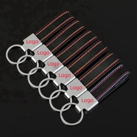 Accessoires de voiture en gros à la mode, adaptés à toutes les marques de voitures, porte-clés en métal et cuir, chaîne de clés de voiture