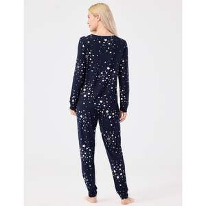 Conjunto de Pijama de Bambú Modal para Mujer, Manga Larga, Cuello Redondo, con Bolsillos, Ropa de Dormir, Tela Personalizada, Ropa de Casa de Algodón - Product Image 4