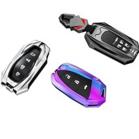 Nouvelle couverture de boîtier de clé de Logo de voiture en cuir en métal pour Toyota Camry Prius Land Cruiser Prado 150 couronne pour accessoires Subaru Foreste XV