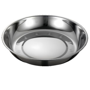 Assiette ronde en acier inoxydable, extra épaisse, de qualité alimentaire, pour barbecue à domicile, cantine, couleur unie - Product Image 3