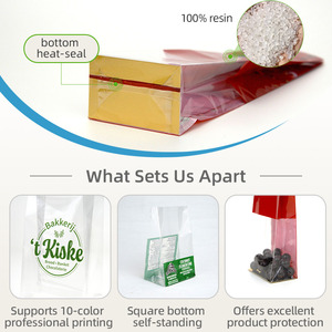 Sacs à fond plat en OPP écologiques et adaptés aux aliments, avec impression personnalisée, pour les pépites <span class=keywords><strong>de</strong></span> chocolat et le <span class=keywords><strong>pain</strong></span> - Product Image 2