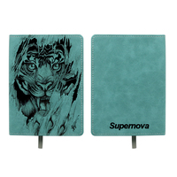 Nouveauté PULSEN Cahier scolaire promotionnel en cuir vierge fait main pour sublimation, impression personnalisée pleine page A4/A5/A6, 96 feuilles