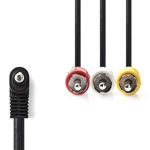 Cable de audio y vídeo macho de 3,5 mm a 3x RCA macho, 2 m, negro - Product Image 2