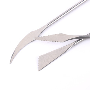 Ensemble <span class=keywords><strong>d</strong></span>'outils de modelage en acier inoxydable 5 pièces - Couteaux à sculpter pour l'argile, les polymères à <span class=keywords><strong>base</strong></span> <span class=keywords><strong>d</strong></span>'<span class=keywords><strong>huile</strong></span>, lavables au lave-vaisselle, durables - Product Image 2
