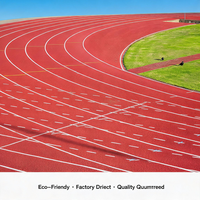 Lapangan Lari Komunitas Permukaan Sintetis Berpori Ketebalan Standar 13mm Pasokan Langsung Pabrik untuk Kampus Filipina