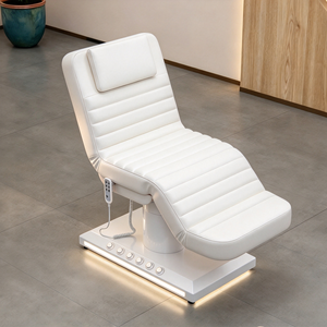 Table de massage électrique réglable pour soins esthétiques avec lumière LED, chaise de salon cosmétique, lit de spa à levage électrique - Product Image 5