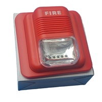 Sirène d'alarme incendie 12V 24V avec lumière stroboscopique, haut-parleur sonore de sécurité d'urgence, sirène électronique, vente en gros d'usine