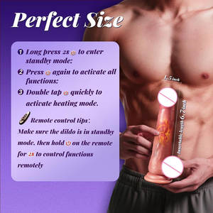 Vibratore Dildo a ventosa con spinta realistica per G Spot e stimolazione anale 9 velocità per adulti Sex Toy per uomini e donne e coppie - Product Image 4