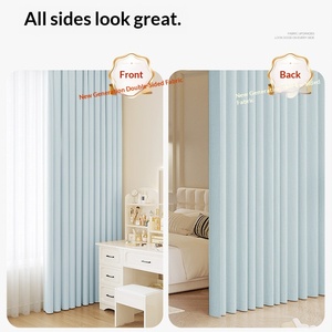 Rideau occultant double face en chenille couleur unie Echo Echo, fini, style crème haut <span class=keywords><strong>de</strong></span> gamme pour chambre à coucher, toutes tailles <span class=keywords><strong>de</strong></span> fenêtres, pour toute la maison - Product Image 5