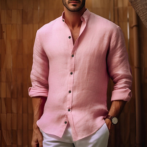 Chemises habillées pour hommes d'affaires, Chemise Chemise Homme Camisa Classic Fit Mens Long Sleeve Cotton Embroidered Business Shirt - Product Image 6