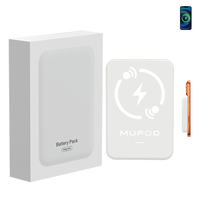Batterie externe magnétique sans fil 20W 5000 mAh 10000 mAh compatible avec iPhone, chargeur portable à charge rapide 5000 mAh