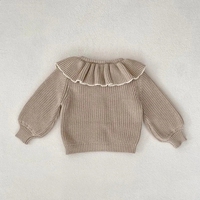 Pull chaud tricoté à la main de style décontracté d'automne pour les enfants vêtements mignons de bébé filles