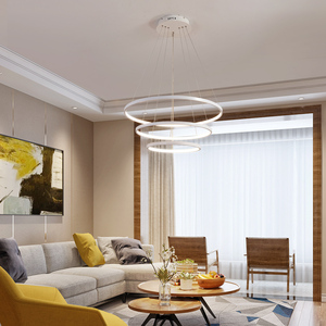 <span class=keywords><strong>Lampadario</strong></span> <span class=keywords><strong>a</strong></span> Sospensione LED Circolare di Design Moderno per Casa e Hotel - Product Image 3