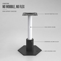 Base de table hexagonale en métal sur mesure OEM, base hexagonale noire, support de table à colonne blanche pour restaurant, café, table à manger