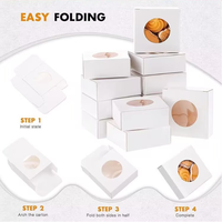 Boîte à savon pliable en papier kraft brun écologique personnalisée avec fenêtre transparente pour emballage cadeau, faveurs de mariage et de fête