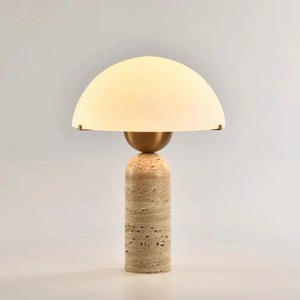 Lámpara de mesa de travertino amarillo Natural nórdico <span class=keywords><strong>para</strong></span> el hogar moderno, Hotel, sala de estar, estudio, dormitorio, decoración de cabecera <span class=keywords><strong>para</strong></span> lectura - Product Image 4