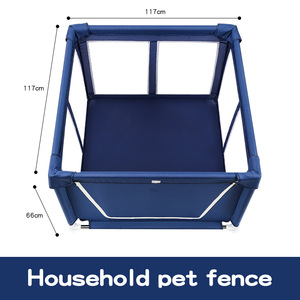 Corral de juegos de tela Oxford 600D con puerta con cremallera para cachorros y gatos, perros pequeños, uso en interiores, tela gruesa, resistente y segura - Product Image 1