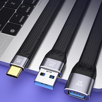 PD 48V 5a 240W 40Gbps 8K USB 4 Tipo C Cable plano Flexible USB4 Tipo-c Datos y cable de carga rápida