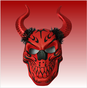 Masque de fête d'Halloween personnalisé mexicain pour adultes, motif fleur squelette en EVA 3D, masque fantôme - Product Image 2