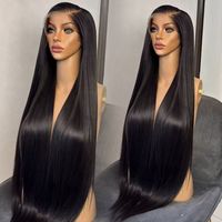 Pelucas de Encaje HD con Cabello Virgen, Densidad 250, Pelucas de Cabello Humano Liso de 30 Pulgadas, Pelucas Frontales de Encaje, Peluca de Cabello Humano Brasileño Natural sin Pegamento