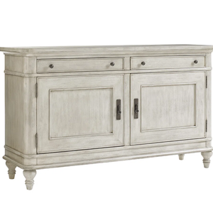 Buffet en bois massif blanc vieilli de style français vintage pour le salon, la <span class=keywords><strong>salle</strong></span> <span class=keywords><strong>à</strong></span> <span class=keywords><strong>manger</strong></span>, rangement - Product Image 1