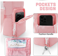 LINGKE pour gobelet de 40 oz, porte-bouteille d'eau, pochette pour gobelet, sac de transport pour bouteille d'eau avec poche pour téléphone, sac de sport