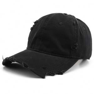 Gorra de Béisbol Unisex de Mezclilla de Color Sólido con Diseño de Agujeros Desgastados y Acabado Lavado para Uso en Exteriores con Protección Solar en las Cuatro Estaciones - Product Image 5