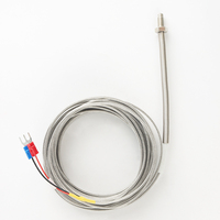 Termopar Tipo K MINSEN, Sonda de Acero Inoxidable de 50 mm, Sensor de Temperatura RTD 0~400°C, Cable, OEM, ODM, Instrumento, 1 Año de Garantía