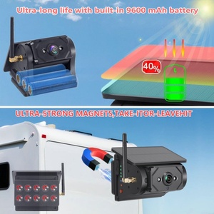 Năng lượng mặt trời Powered nam châm phía sau xem máy ảnh 7 inch IPS màn hình không dây DVR kit 1 min DIY cho Vans Trailer RV Xe Tải xe - Product Image 5