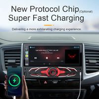 SEMAITU Lecteur MP5 pour voiture 1DIN 6,8 pouces, radio FM, écran tactile 12V avec prise en charge de Carplay et Android Auto, charge rapide, montage sur tableau de bord