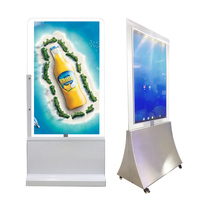 43 pouces 49 pouces 55 pouces Super mince double écran OLED support de sol kiosque d'affichage numérique
