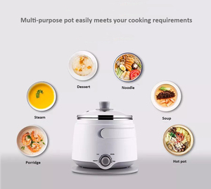 <span class=keywords><strong>Olla</strong></span> interior de acero inoxidable de doble capa, herramienta eléctrica para mantener el calor, tamaño pequeño, personal, cocina múltiple - Product Image 6