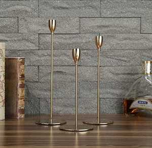 Vente en gros de grand bougeoir moderne en céramique dorée pot à pilier unique pour la décoration intérieure pot à bougie unique - Product Image 2