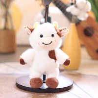 Porte-clés et breloques de sac en peluche personnalisée, motif vache des Highlands mignonne et super douce, pendentif pour sac à dos, cadeau pour femme et fille
