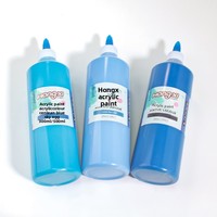 Kit de peinture acrylique haute brillance 24 couleurs 500 ml pour enfants, idéal pour le graffiti, le gypse, les cerfs-volants, les poupées en vinyle, haute viscosité, imperméable, pour toile et verre